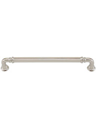 Reeded Drawer Pull - 7 inch Center-to-Center in Polished Nickel.
